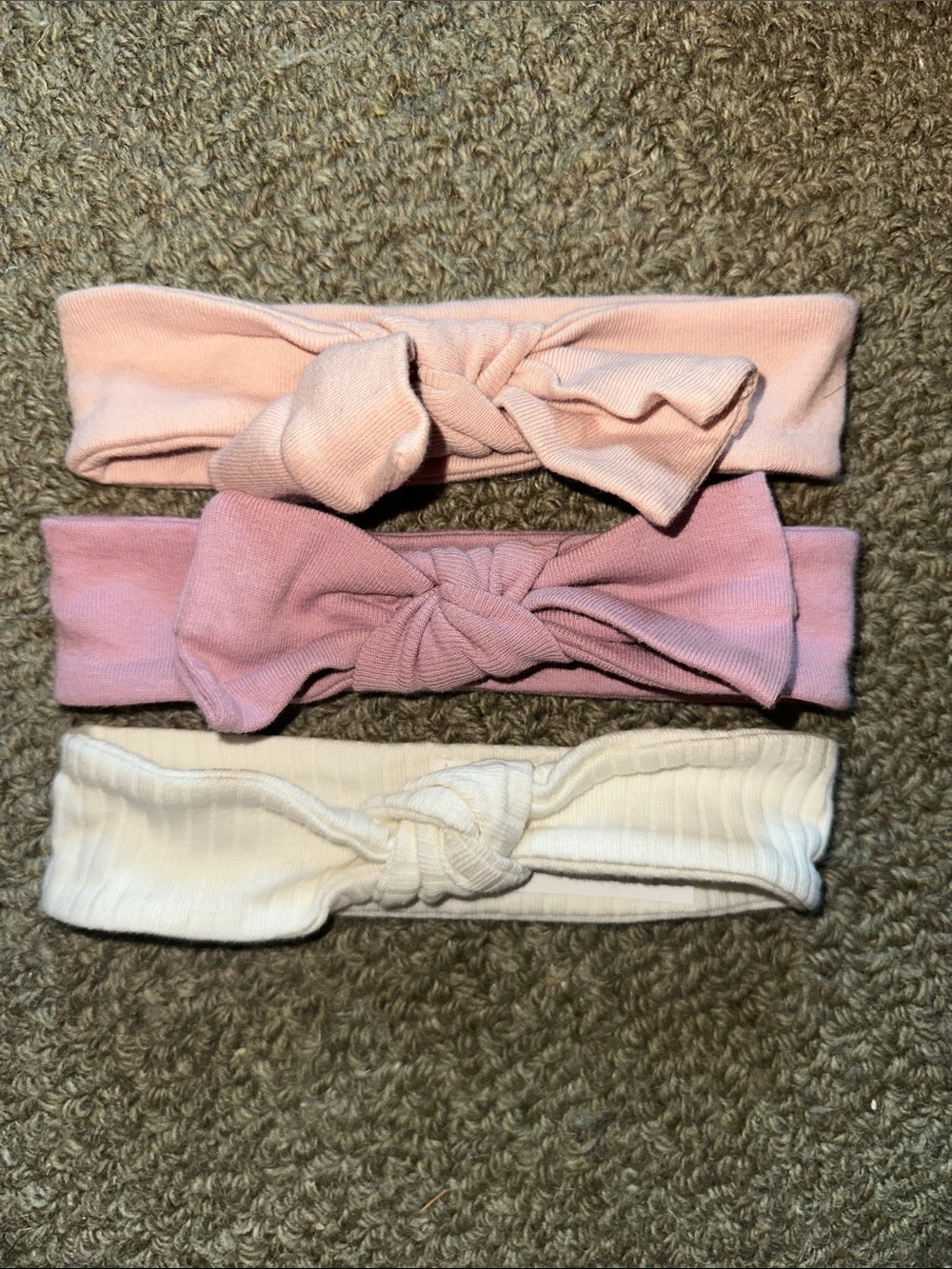 Baby Girl 3 pack headband headwrap Cloud Island Pink 0-6M
